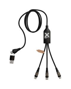 SCX.design C50 kabel szybkiego ładowania 5 w 1 o mocy 100 W/5 A z wyświetlaczem cyfrowym pf GPF/2PX162