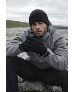 Czapka Beanie z polaru z recyklingu, z wywijanym mankietem beechfield GBE/B243R