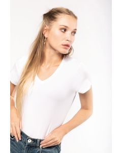 Damska Koszulka z Dekoltem V-neck kariban TKA/K3015