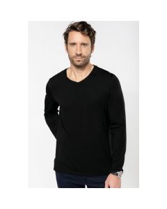 Koszulka Męska V-neck Supima z Długim Rękawem Kariban TKA/PK306