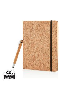 Korkowy notatnik A5, długopis, touch pen xd GXD/P773-779
