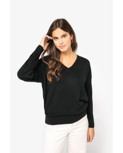 Sweter Damski V-Neck Lyocell TENCEL kariban TKA/SP921