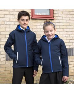 Dziecięca Kurtka Junior Soft Shell z Kapturem result TRE/R224J