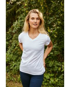 Damska Koszulka Z Dekoltem V-Neck neutral TNE/O81005