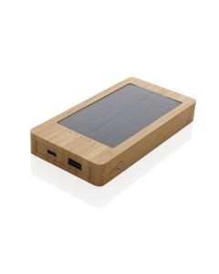 Bambusowy power bank 10000 mAh, ładowarka słoneczna xd GXD/P322-399