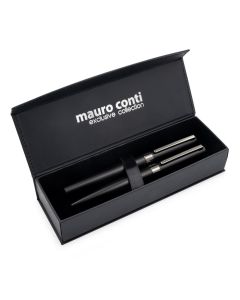 Zestaw piśmienny Mauro Conti, długopis i pióro kulkowe, Wirr vg GVG/V7238