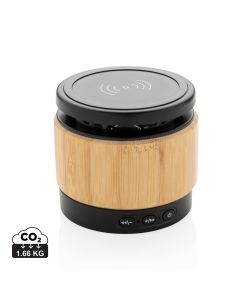 Bambusowy głośnik bezprzewodowy 3W, ładowarka bezprzewodowa xd GXD/P329-179