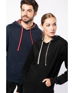 Bluza Typu Unisex z Kapturem z Kontrastowymi Wzorami kariban TKA/K4013