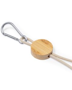 Kabel do ładowania ze słomy pszenicznej i bawełny z karabińczykiem, bambusowy element vg GVG/V1362