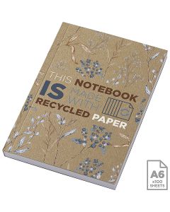 Notatnik A6 Novella Austen z miękką okładką z materiału z recyklingu, papier pakowy — 100 kartek pf GPF/210266