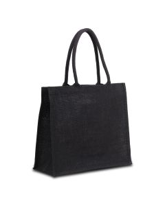 Torba na zakupy z juty Natural Shopper, czarny  rd GRD/R08498