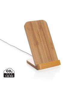 Bambusowa ładowarka bezprzewodowa 5W, stojak na telefon xd GXD/P308-359