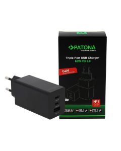 Ładowarka PATONA Premium GaN PD65W 2xUSB-C 1xUSB-A PD3.0 pt GPT/2640