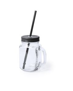 Słoik do picia, butelka 500 ml, słomka vg GVG/V8983